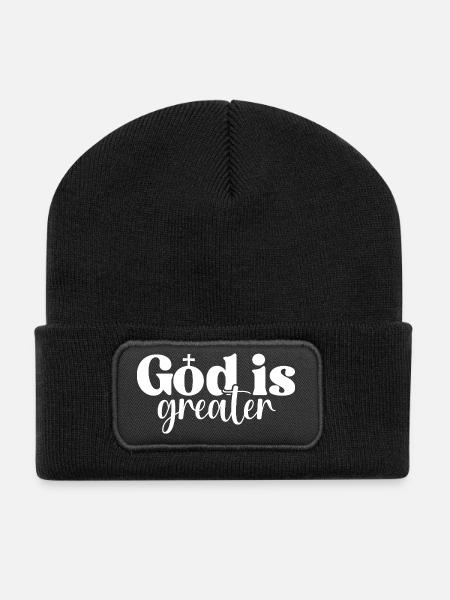 God Is Greater - Recycled Patch Beanie - black