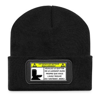 Space - Recycled Patch Beanie - black - Front