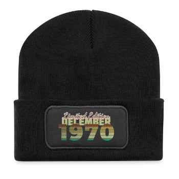 55. Geburtstag Limited Edition (SCR) 12/1970 - Recycelte Patch Beanie - Schwarz - Vorne