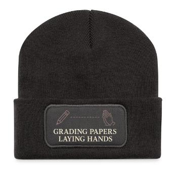 Christian Teacher, Faith-Based - Recycled Patch Beanie - dark grey - Front