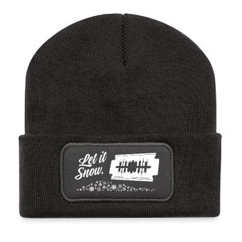 Let it snow! FFM - Recycelte Patch Beanie - Dunkelgrau - Vorne