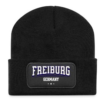 Collège de Fribourg, Allemagne Design - Beanie recyclé à patch - noir - Devant