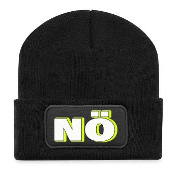 no - Recycled Patch Beanie - black - Front