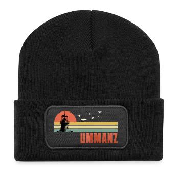 Vacances Mer Baltique Ile UMMANZ Souvenier Drôle - Beanie recyclé à patch - noir - Devant