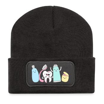 Receptionist Dentist - Recycled Patch Beanie - dark grey - Front