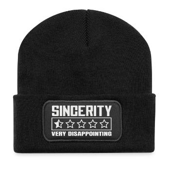 Critique de Sincerity 1 étoile : Conception sarcasme - Beanie recyclé à patch - noir - Devant
