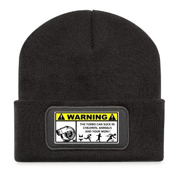 Turbo Race Warning - Recycled Patch Beanie - dark grey - Front