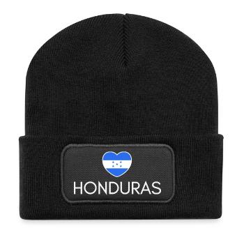 Heart with Honduran flag, I love Honduras - Recycled Patch Beanie - black - Front