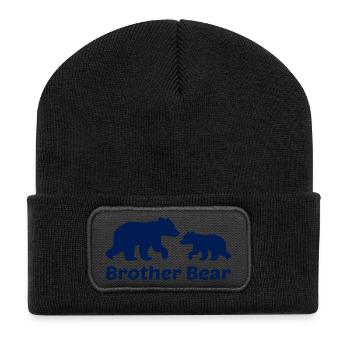 Don du frère Ours - Beanie recyclé à patch - noir - Devant