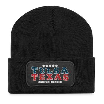 "Tulsa Texas" Country Song Vintage Western  - Recycelte Patch Beanie - Schwarz - Vorne
