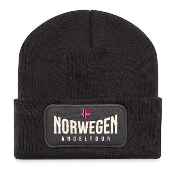 Voyage de pêche en Norvège - Beanie recyclé à patch - charbon - Devant