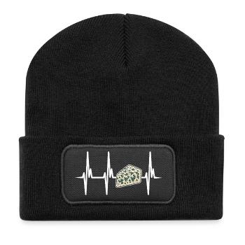 Ich liebe Gorgonzola - Recycelte Patch Beanie - Schwarz - Vorne