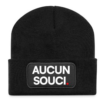 Aucun souci - Beanie recyclé à patch - noir - Devant