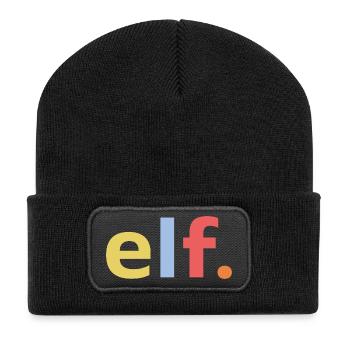 11th Birthday Young Elf 11 Year Anniversary - Recycled Patch Beanie - black - Front