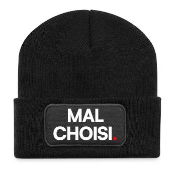 Mal choisi - Beanie recyclé à patch - noir - Devant