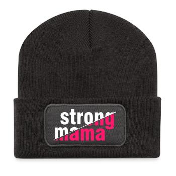 Starkes Mama-Hemd - Recycelte Patch Beanie - Dunkelgrau - Vorne