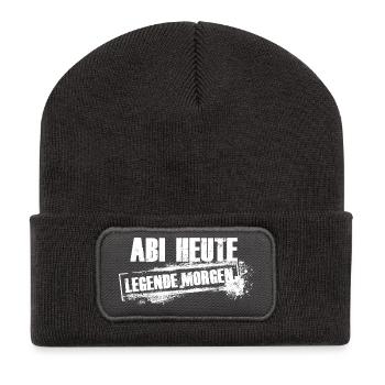 Elite Aufdruck Abi 2026 Prüfung - Recycelte Patch Beanie - Dunkelgrau - Vorne