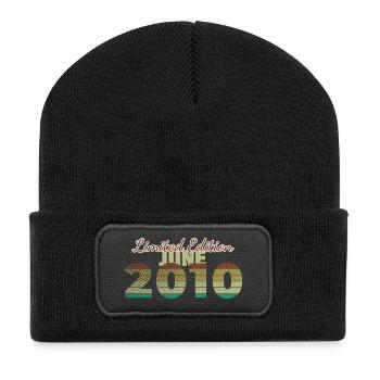 16. Geburtstag Limited Edition (SCR) 06/2010 - Recycelte Patch Beanie - Schwarz - Vorne