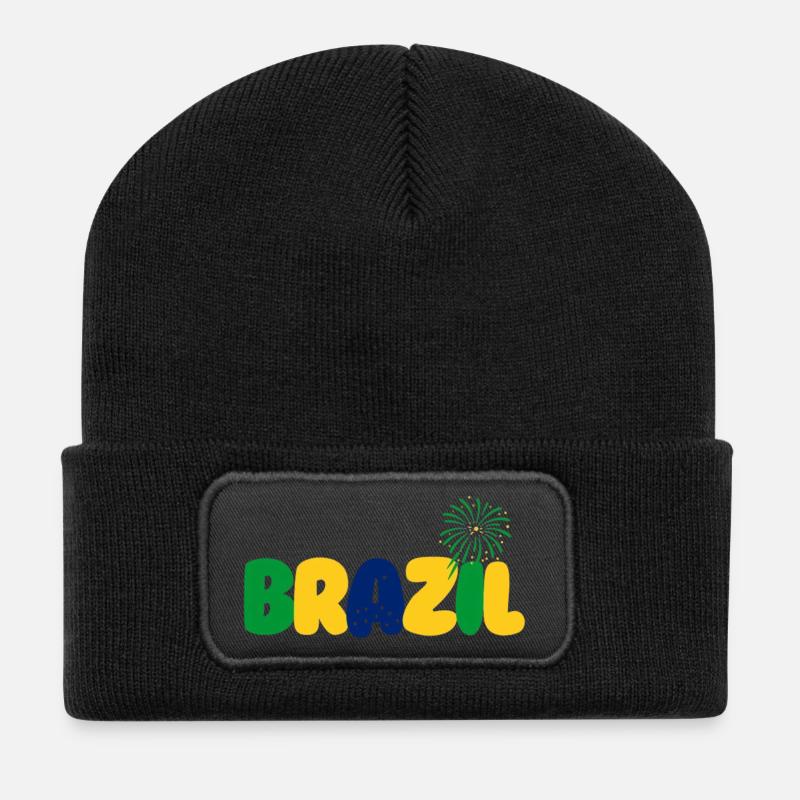 Brazil - Beanie recyclé à patch - noir