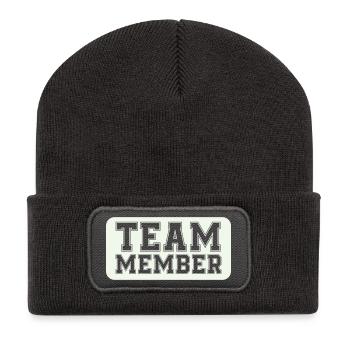 Varsity-style team member - Recycled Patch Beanie - dark grey - Front