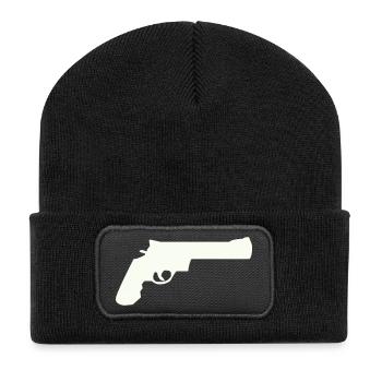 gun - Recycelte Patch Beanie - Schwarz - Vorne