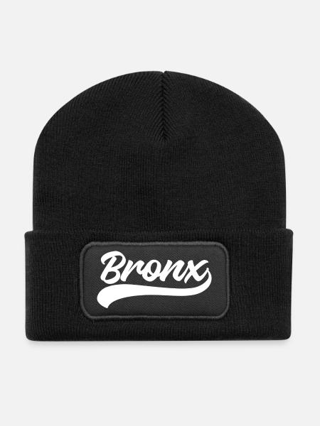 Bronx - Beanie recyclé à patch - noir