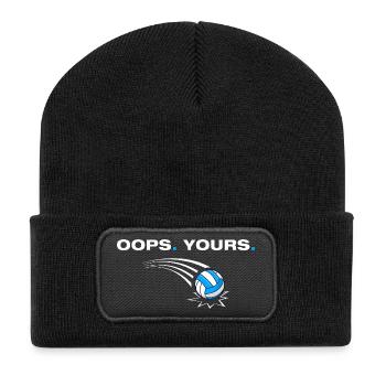 Oops. yours. Volleyball Volleyballspieler - Recycelte Patch Beanie - Schwarz - Vorne