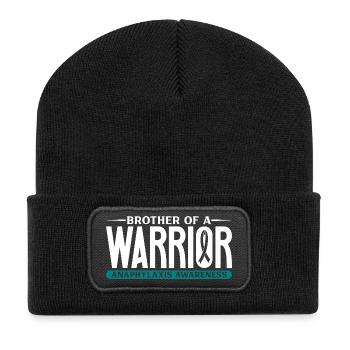 Bruder eines Kämpfers - Anaphylaxie - Recycelte Patch Beanie - Schwarz - Vorne