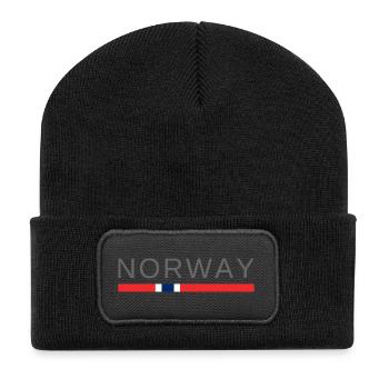Norwegen - Recycelte Patch Beanie - Schwarz - Vorne