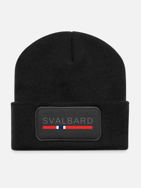 Svalbard Norvège - Beanie recyclé à patch - noir