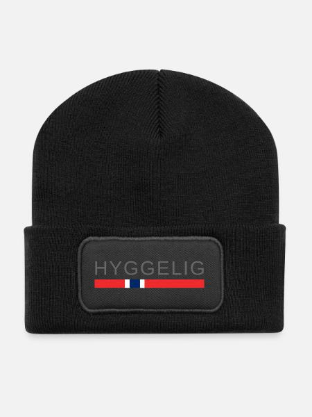 Belle Norvège - Beanie recyclé à patch - noir