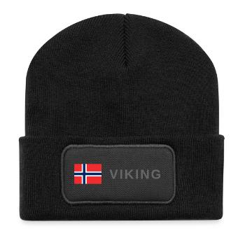 Viking - Beanie recyclé à patch - noir - Devant