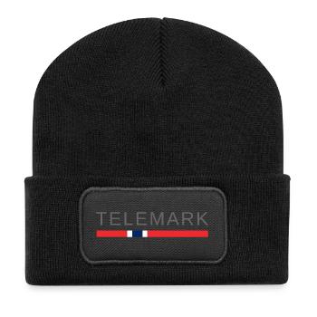 Telemark Norwegen - Recycelte Patch Beanie - Schwarz - Vorne