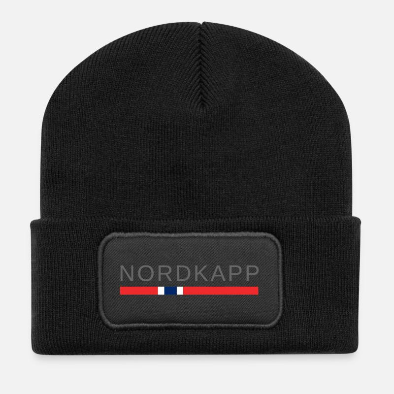 Cap Nord Norvège - Beanie recyclé à patch - noir