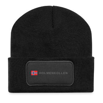 Holmenkollen Norwegen - Recycelte Patch Beanie - Schwarz - Vorne