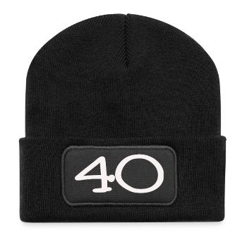 40. 40 ANS. 40e ANNIVERSAIRE. ANNIVERSAIRE 40 ANS. - Beanie recyclé à patch - noir - Devant