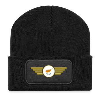 Ich liebe Zypern, Eleganz Stil Design T-Shirt - Recycelte Patch Beanie - Schwarz - Vorne