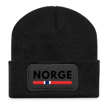 Norwegen - Recycelte Patch Beanie - Schwarz - Vorne
