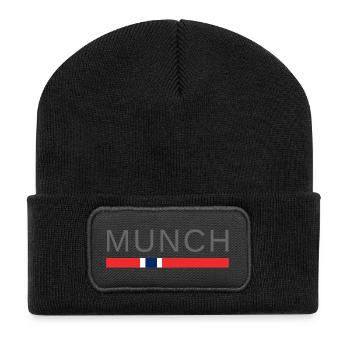 Munch Norwegen - Recycelte Patch Beanie - Schwarz - Vorne