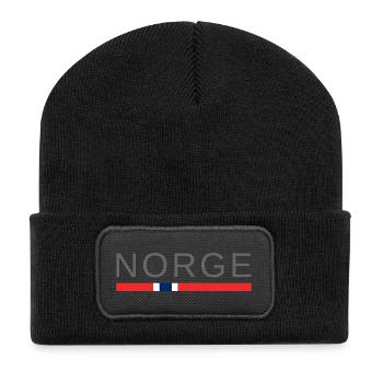 Norwegen - Recycelte Patch Beanie - Schwarz - Vorne