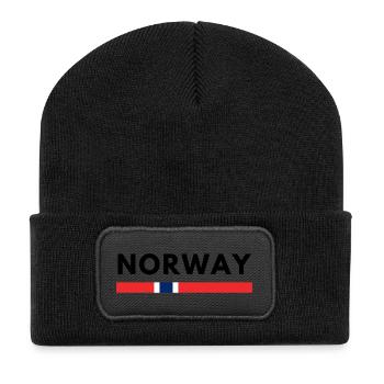 Norwegen - Recycelte Patch Beanie - Schwarz - Vorne