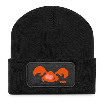 Crabe (2c) - Beanie recyclé à patch - noir - Devant