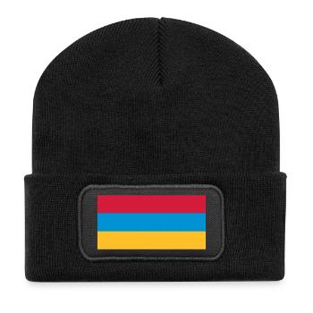 Arménie (V) - Beanie recyclé à patch - noir - Devant