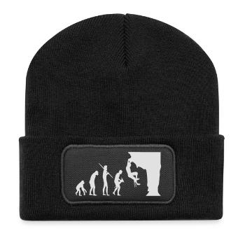Climbing Evolution - Recycelte Patch Beanie - Schwarz - Vorne