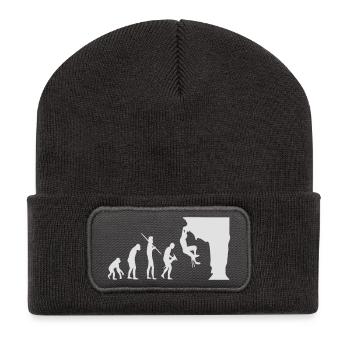 Climbing Evolution - Recycelte Patch Beanie - Dunkelgrau - Vorne