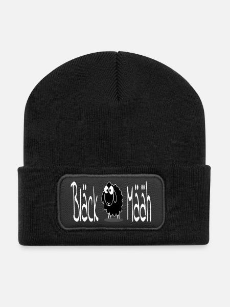 Määh in black - Recycelte Patch Beanie - Schwarz