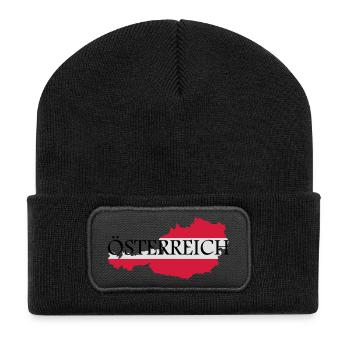 Autriche - Beanie recyclé à patch - noir - Devant