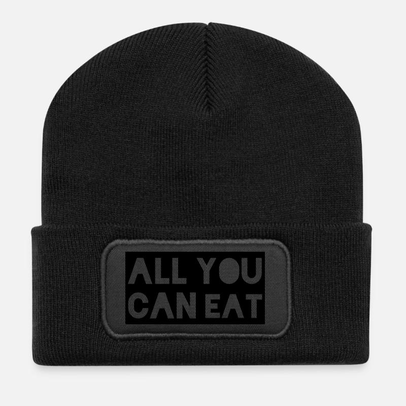 tout ce que vous pouvez manger - Beanie recyclé à patch - noir