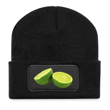 citron lime citron veggie Veggie agrumes - Beanie recyclé à patch - noir - Devant