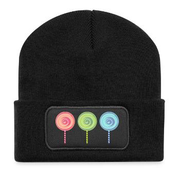 chocolate sweets candy chocolate94 - Recycled Patch Beanie - black - Front